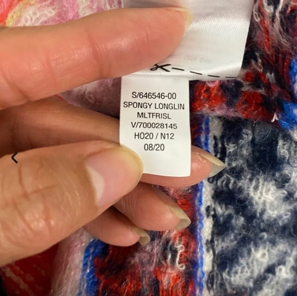 NWT Old Navy Cozy Fair Isle Long Line Nordic Duster Open Cardigan Small, multi - Picture 8 of 11